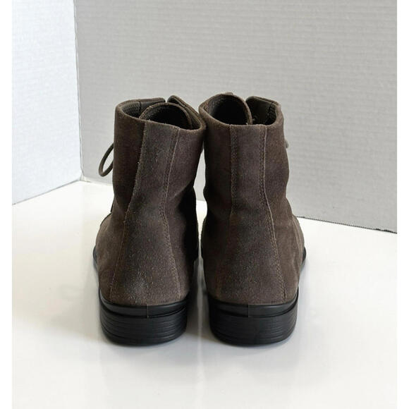 ECCO Touch 15 Chukka Boots Women's Taupe Brown Suede Combat Lace Up Size 40/US 9 - Picture 6 of 14
